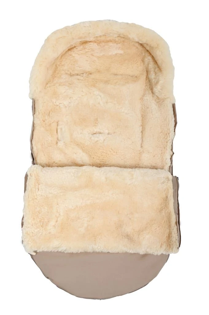 Lammfellfußsack In Beige - 9-36 Monate – Bild 3