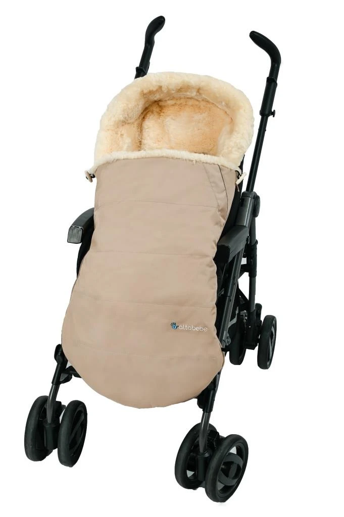 Lammfellfußsack In Beige - 9-36 Monate – Bild 8