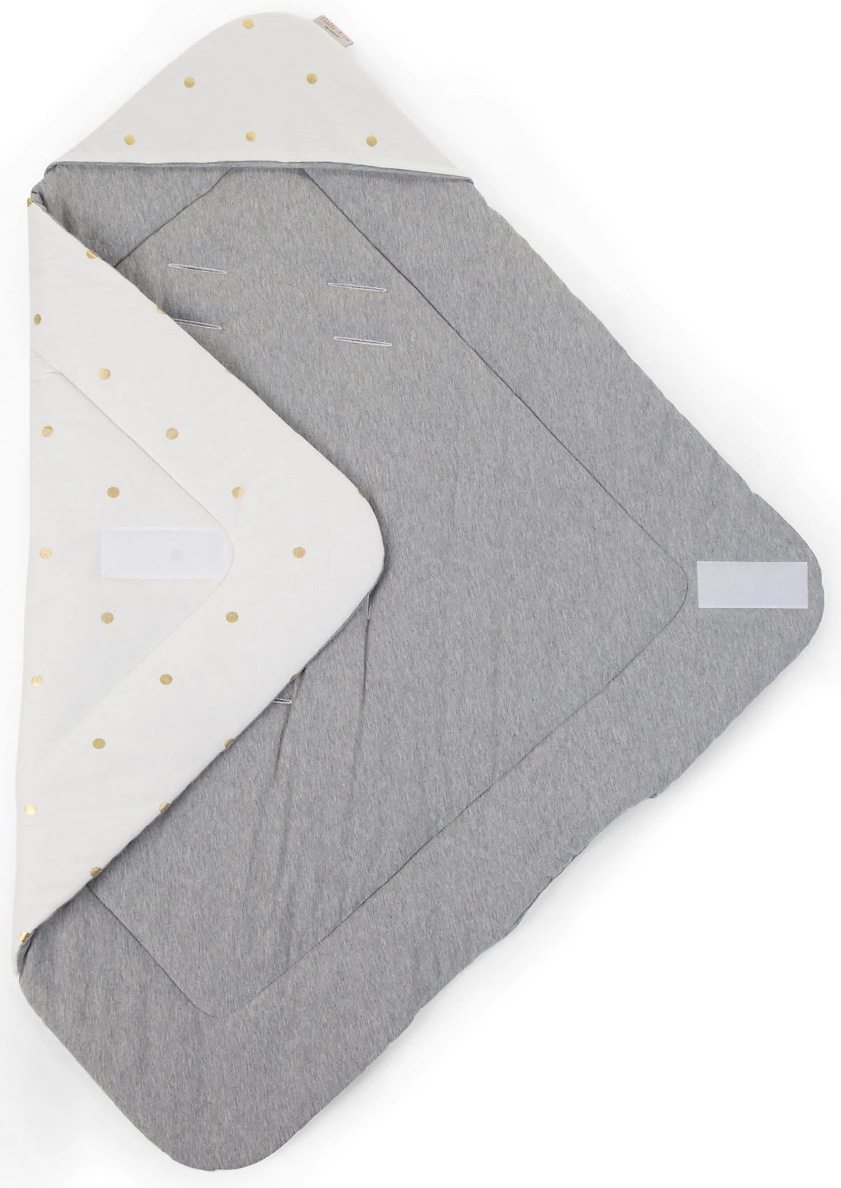 Childhome Einschlagdecke, Punkte Gold, Weiß/grau, 75x75 Cm – Bild 2