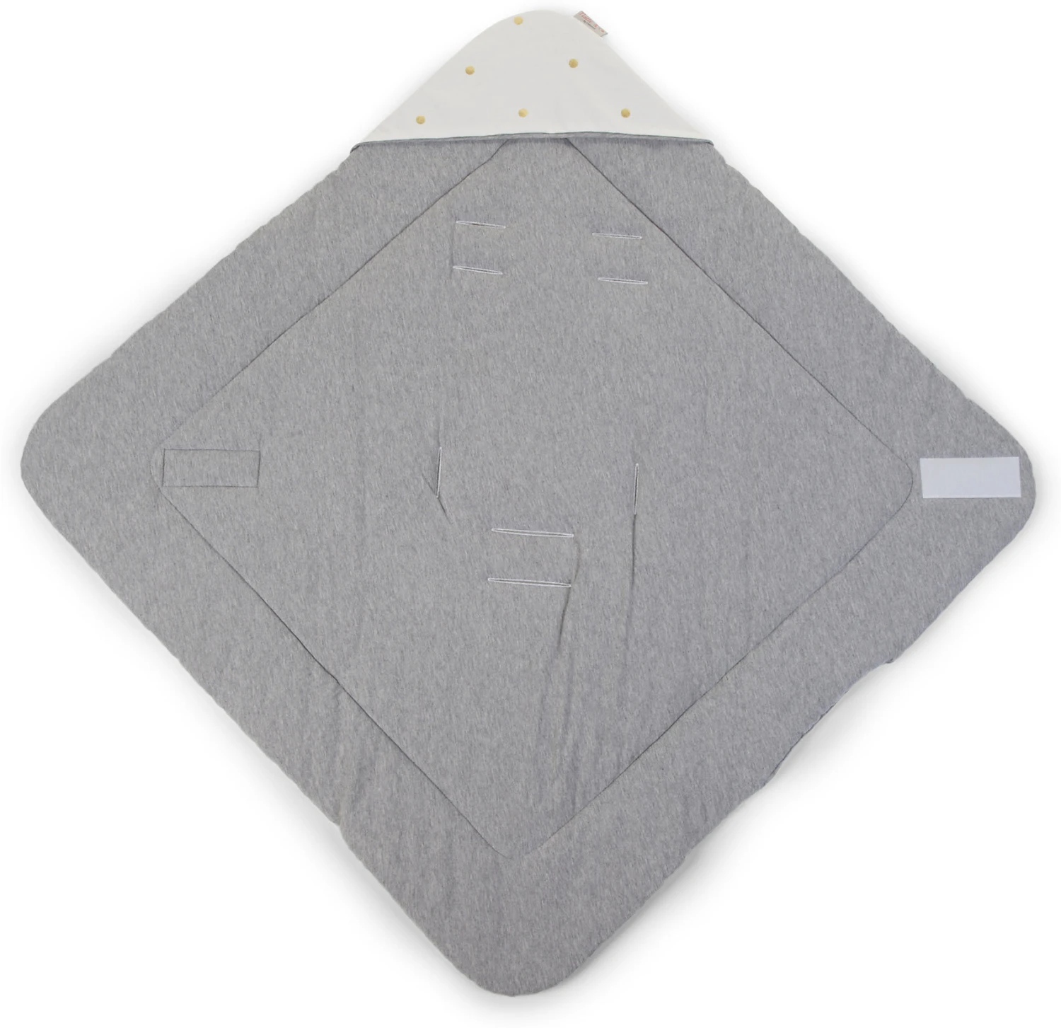 Childhome Einschlagdecke, Punkte Gold, Weiß/grau, 75x75 Cm