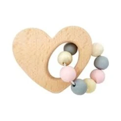 Rassel Mit Perlen Aus Holz In Natur