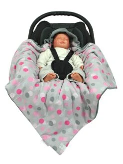 Winter-Einschlagdecke In Rosa/ Grau - (L)70 X (B)70 Cm