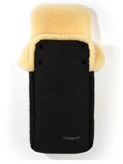 Lammfell-Fußsack "Luxus" In Schwarz - (L)95 X (B)34 Cm