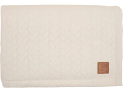 Decke Quilly, Strick Design, Beige, 70 X 95 Cm