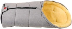 Fußsack CHANNY Für Babyschale, Lammfell, Hellgrau Melange
