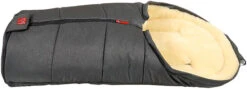Fußsack CHANNY Für Babyschale, Lammfell, Schwarz Melange