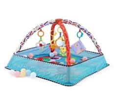 3 In 1 Krabbeldecke, Bällebad In Blau