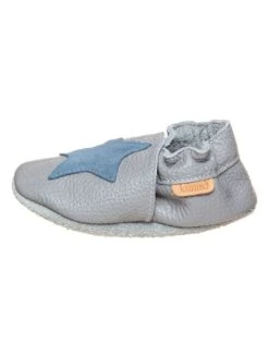Leder-Krabbelschuhe In Silber