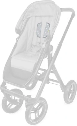 AUGUST Gurtpolster-Set Für Kinderwagen Und Buggys - Stars, Grau, 2-tlg.
