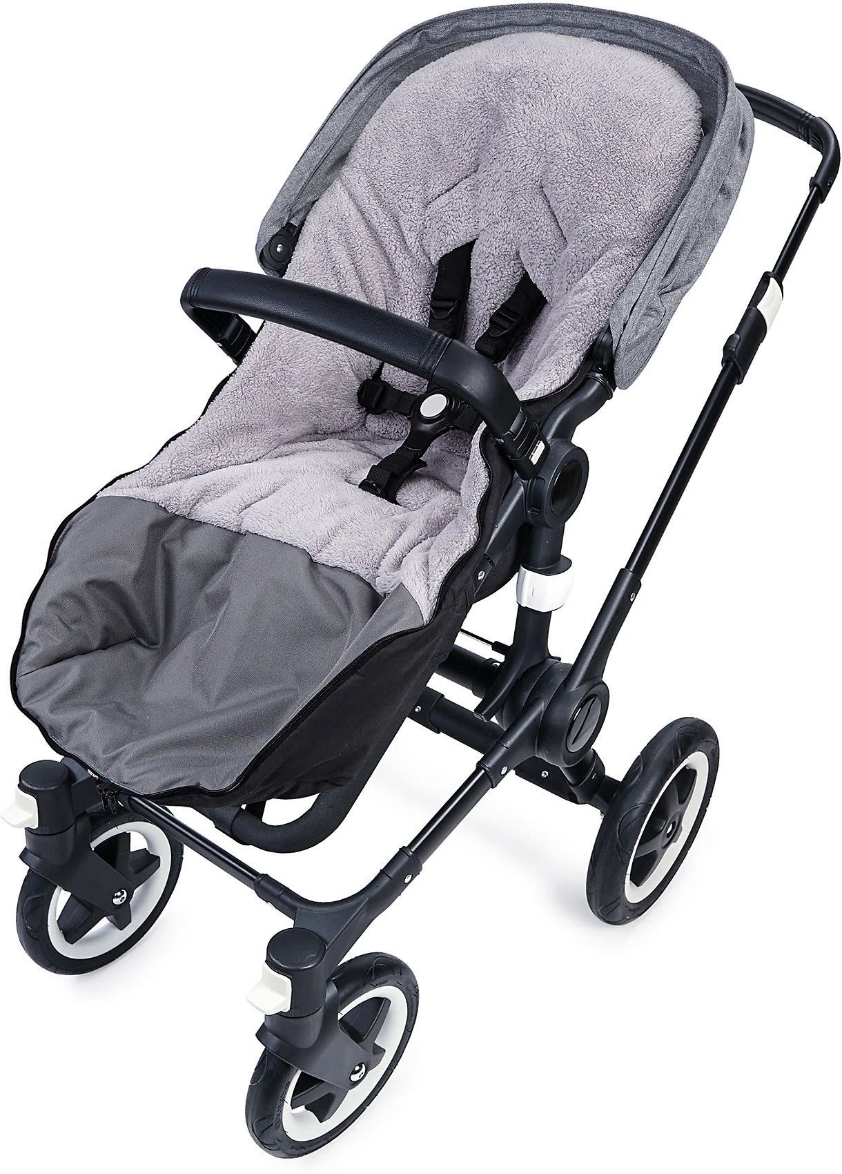 ZOI - Ergonomisch Geformter Winterfußsack Mit Plüsch, Ripp Arctic/anthra – Bild 3