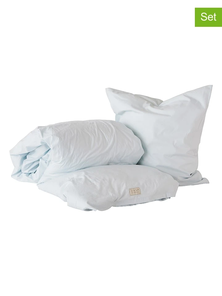 2tlg. Bettwäscheset "Nuku" In Hellblau