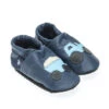 Krabbelschuhe / Lederpuschen Mit Traktor In Blau / Hellblau
