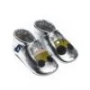Krabbelschuhe / Lederpuschen Mit Traktor In Silber / Apfelgrün