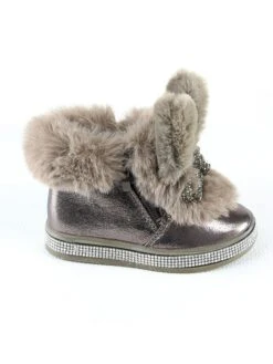 Winterboots In Grau/ Silber