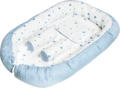 Babynest Herzchen, Hellblau