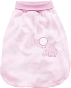 Strampelsack Interlock Elefant In Rosa