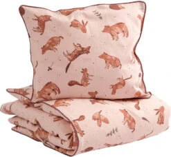 Sebra Satin Kinderbettwäsche Nightfall, Dreamy Rose, 100 X 135 + 40 X 60 Cm