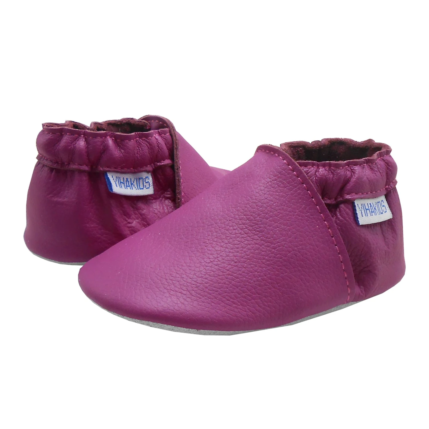 Baby Krabbelschuhe In Einfarbig Lila – Bild 5