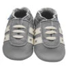 Baby Krabbelschuhe In Streifen Hellgrau