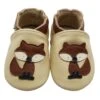 Leder-Krabbelschuhe "Fuchs Mit Schwanz" In Beige